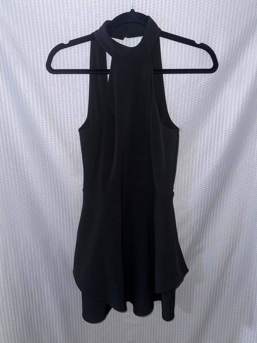Tobi Black Halter Peplum Dress Size XS